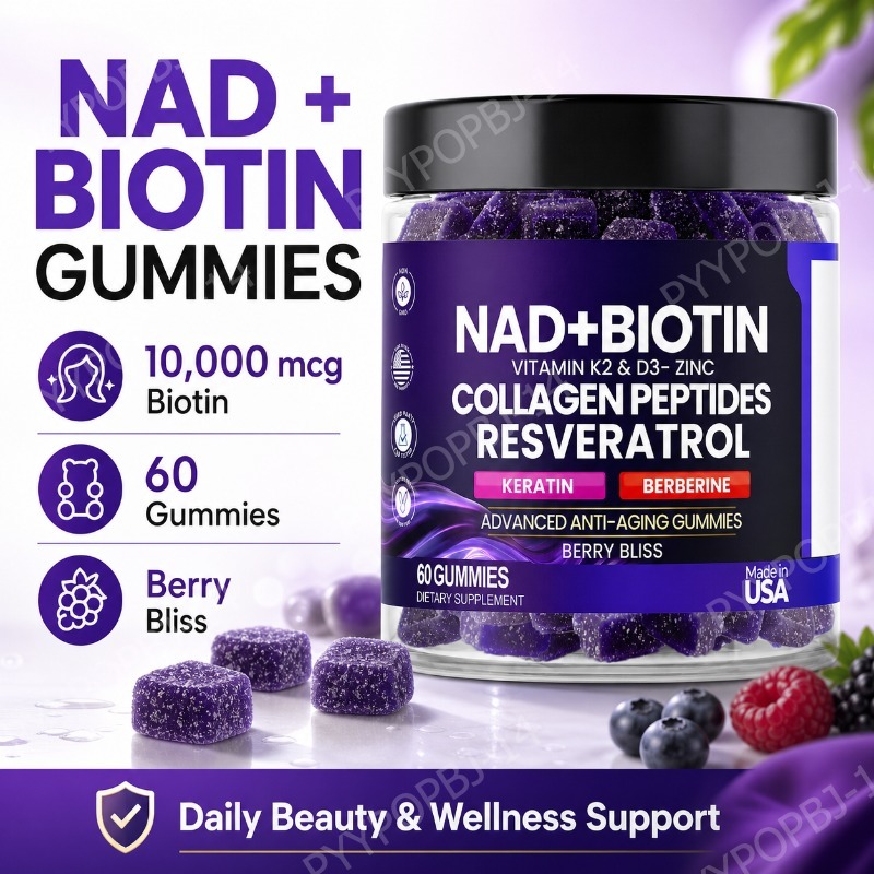 Vitamin D3 K2 Drop - علكات البيوتين والكولاجين مع NAD+ وريسفيراترول