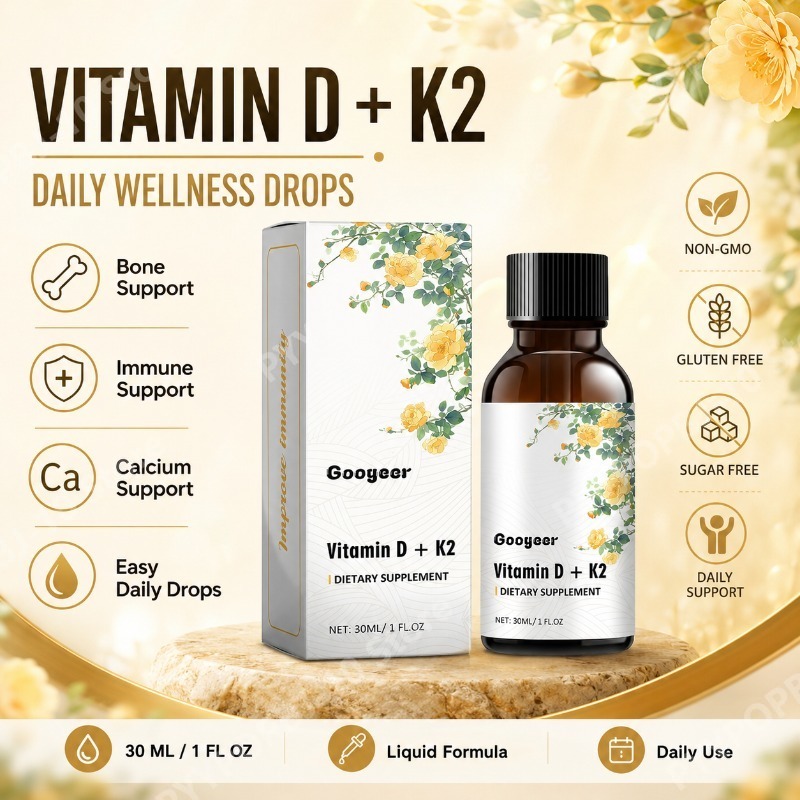 قطرات سائلة من فيتامين D3 وK2  - مراجعة Vitamin D3 K2 Drop وسعره