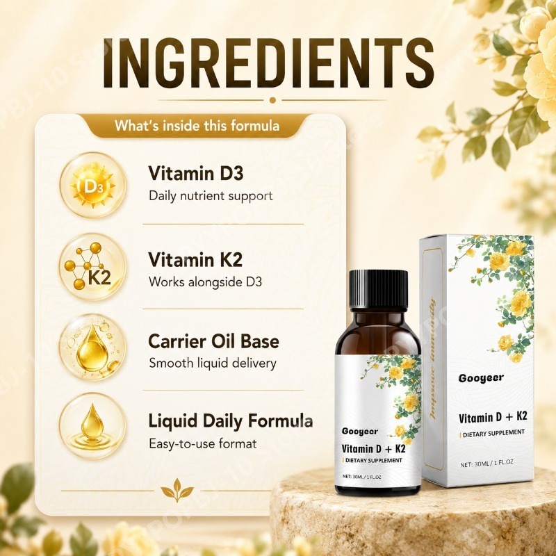 قطرات سائلة من فيتامين D3 وK2  - مراجعة Vitamin D3 K2 Drop وسعره