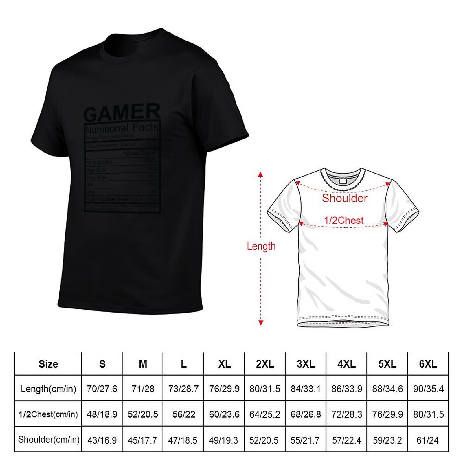 تي شيرت Gamer Nutritional Fact - مراجعة Fitness With Nutrition وسعره